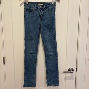 Levi's 314 Slim Jeans Women's 25x32 Blue Denim‎ Mid Rise Stretch 18881-0156